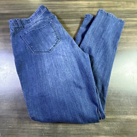 Westport Signature Fit Skinny Jeans Women's Size 10 Blue Embellished Side Detail - Picture 2 of 4